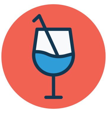 Kokteyl kolayca değiştirebilirsiniz izole vektör simge veya Düzenle