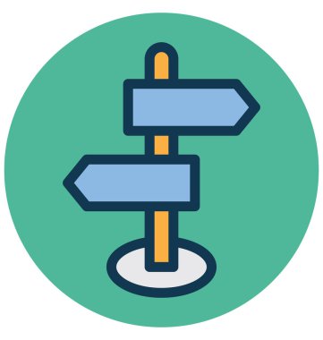 Yönü, kolayca değiştirebilirsiniz sonrası izole vektör simge veya Düzenle