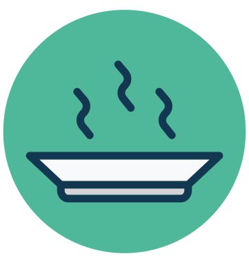 Akşam yemeği, yemek kolayca değiştirebilirsiniz izole vektör simge veya Düzenle