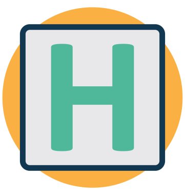 H üye, hastane kolayca değiştirebilirsiniz izole vektör simge veya Düzenle