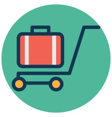 Bagaj, çanta izole vektör simge kolayca değiştirebileceğiniz veya Düzenle