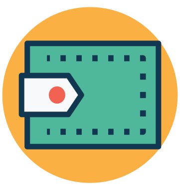 Cüzdan, m-cüzdan kolayca değiştirebilirsiniz izole vektör simge veya Düzenle