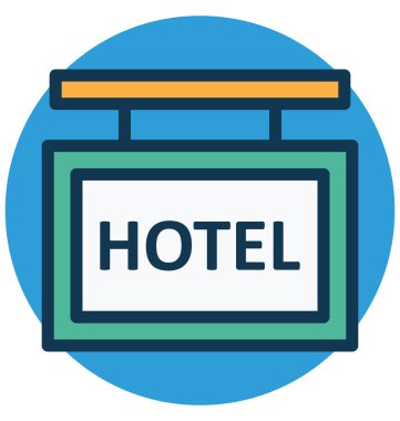Asılı, Hotel izole vektör Icon kolayca değiştirebileceğiniz veya düzenleme