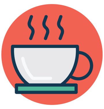 Sıcak çay, İçecek izole vektör simge kolayca değiştirebileceğiniz veya Düzenle