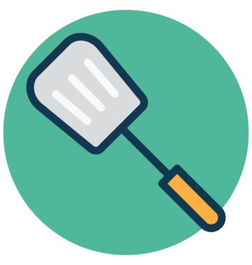 Yemek, oluklu spatula Isolated kolayca değiştirebilirsiniz vektör simge veya Düzenle