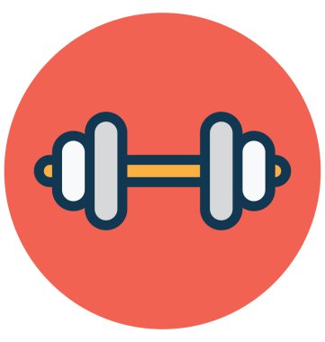 Vücut geliştirme, halter kolayca değiştirebilirsiniz izole vektör simge veya Düzenle