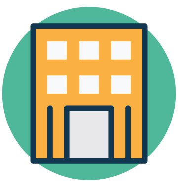 Daire, bina izole vektör simge kolayca değiştirebileceğiniz veya Düzenle