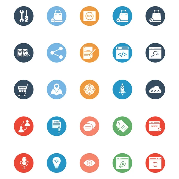 Online pazarlama izole vektör düzenleme veya değiştirme tarihi çok kolay olabilir Set simgeleri. 