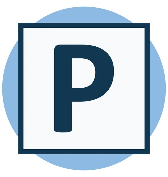 Parking Park Car Isolated Vector Icon Can Easily Modify Edit — Stock Vector