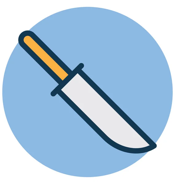 Chef Knife Cutting Tool Isolated Vector Icon Can Easily Modify — Stock Vector