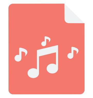 Kolayca müzik dosya vektör simge Düzenle veya değişikliğin 