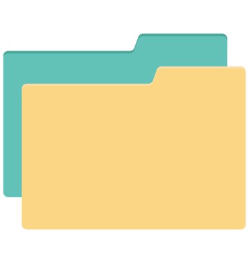 klasör, veri klasörü kolaylıkla izole vektör simge Düzenle veya değişikliğin