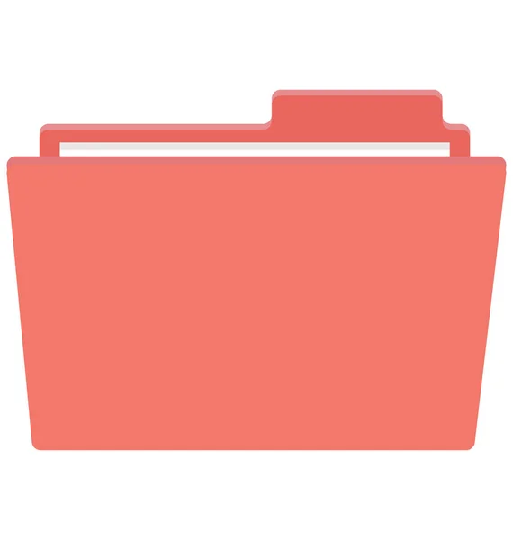 Vektorsymbol Für Dateiordner Das Leicht Bearbeitet Oder Geändert Werden Kann — Stockvektor