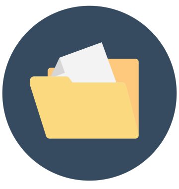 klasör, veri klasörü kolaylıkla izole vektör simge Düzenle veya değişikliğin