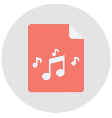 Kolayca müzik dosya vektör simge Düzenle veya değişikliğin 