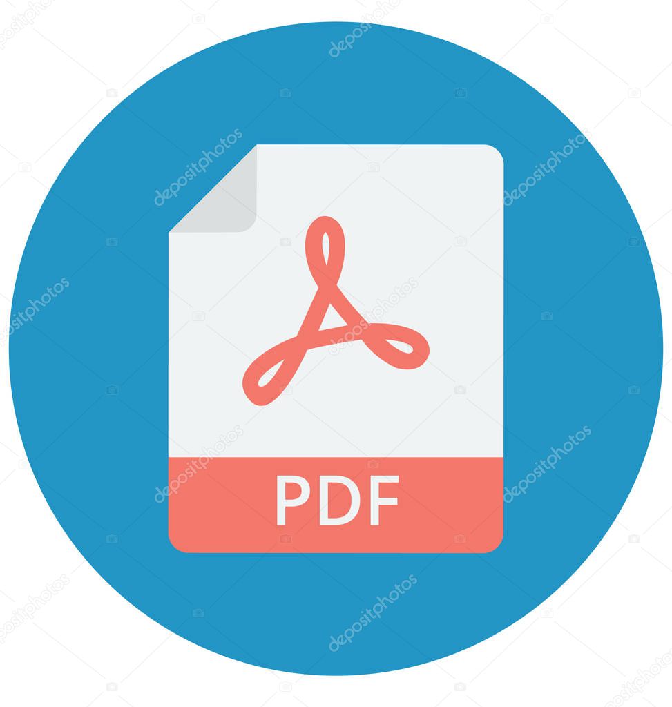 Pdf File Vector Icon that can be easily edit or modified