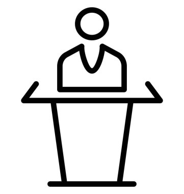 Olmak kolayca düzenleyebilir veya değiştirilen resepsiyonist izole vektör simgesi.