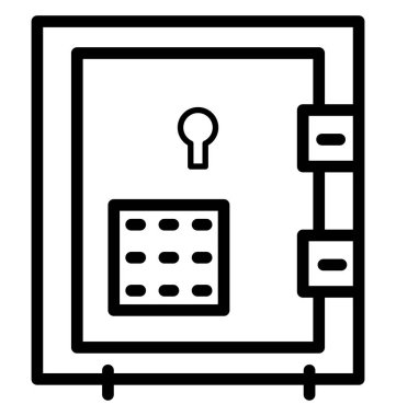 Olmak kolayca düzenleyebilir veya değiştirilen banka tonoz izole vektör simgesi.