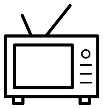 Olmak kolayca düzenleyebilir veya değiştirilen Tv izole vektör simgesi.
