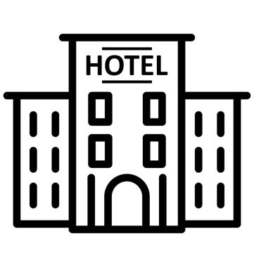 Olmak kolayca düzenleyebilir veya değiştirilen lüks otel izole vektör simgesi.