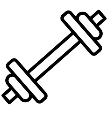 Olmak kolayca düzenleyebilir veya değiştirilen dumbbell izole vektör simgesi.