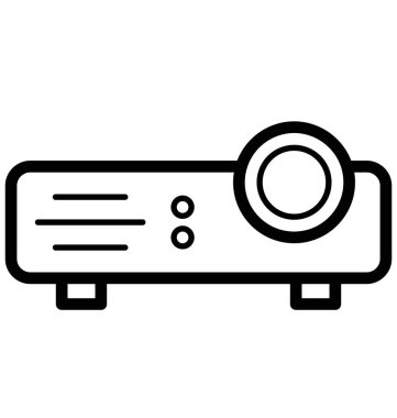 Olmak kolayca düzenleyebilir veya değiştirilen projektör izole vektör simgesi.