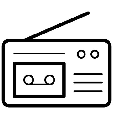 İzole kolayca simge düzenleme vektör radyo veya değişikliğin.