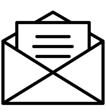 Olmak kolayca düzenleyebilir veya değiştirilen e-posta izole vektör simgesi.