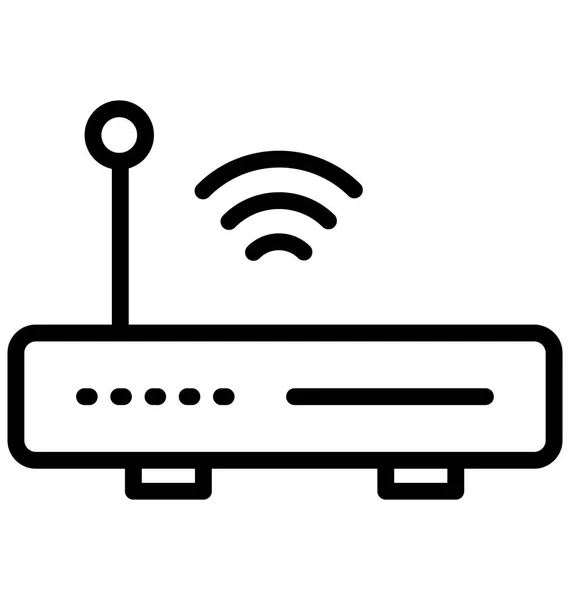 Router Wifi Icono Vector Aislado Que Puede Editar Modificar Fácilmente — Archivo Imágenes Vectoriales