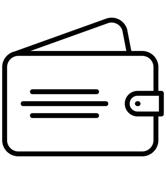 电子钱包隔离向量图标 可以轻松编辑或修改 — 图库矢量图片