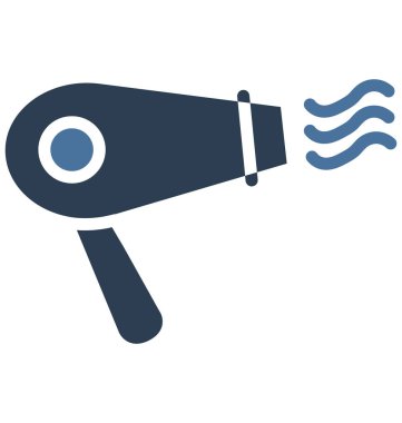 Olmak kolayca düzenleyebilir veya değişikliğin saç kurutma makinesi izole vektör simge.