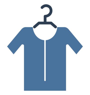 Olmak kolayca düzenleyebilir veya değiştirilen askı gömlek izole vektör simgesi. 