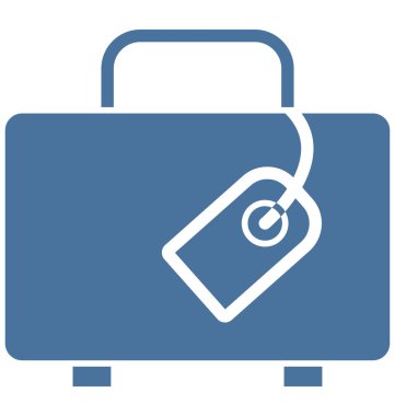 Olmak kolayca düzenleyebilir veya değiştirilen Bagaj çanta izole vektör simgesi.