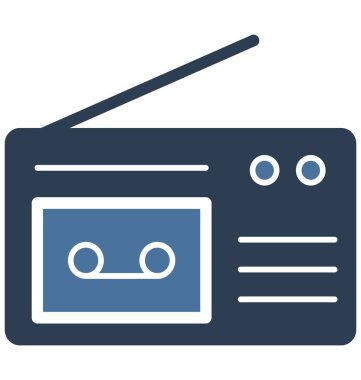 İzole kolayca simge düzenleme vektör radyo veya değişikliğin.