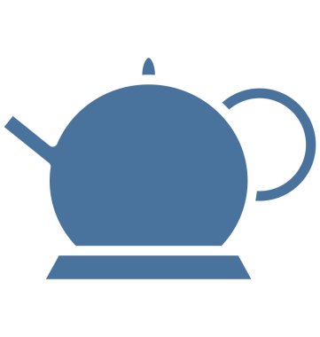 Olmak kolayca düzenleyebilir veya değiştirilen çaydanlık izole vektör simgesi.