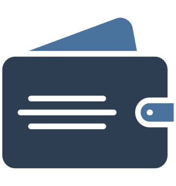 Olmak kolayca düzenleyebilir veya değiştirilen cüzdan izole vektör simgesi.