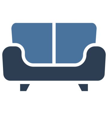 Olmak kolayca düzenleyebilir veya değiştirilen kanepe izole vektör simgesi. 