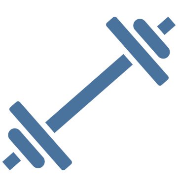 Olmak kolayca düzenleyebilir veya değiştirilen dumbbell izole vektör simgesi.