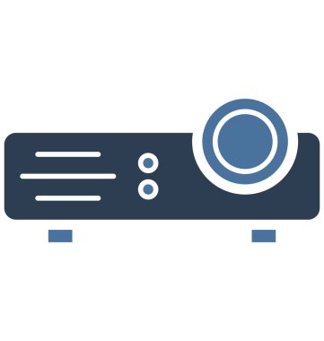 Olmak kolayca düzenleyebilir veya değiştirilen projektör izole vektör simgesi.