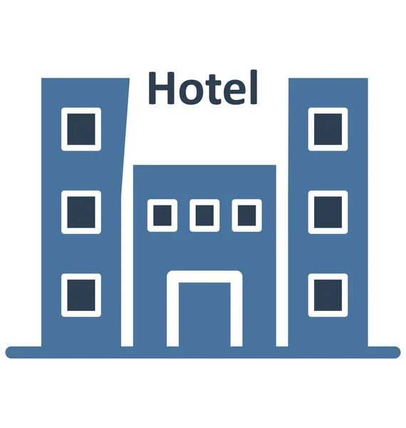 Hotel Isolerade Vektor Ikon Som Kan Vara Enkelt Redigera Eller — Stock vektor