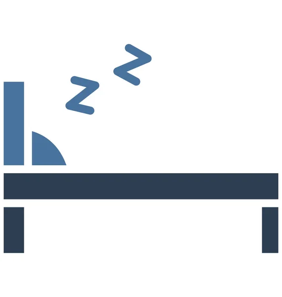 Dormir Icono Vector Aislado Que Puede Editar Modificar Fácilmente — Vector de stock
