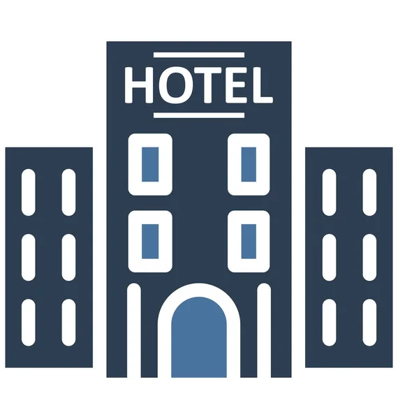 Icono Vectorial Aislado Del Hotel Lujo Que Puede Editar Modificar — Archivo Imágenes Vectoriales