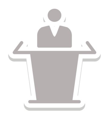 Olmak kolayca düzenleyebilir veya değiştirilen resepsiyonist izole vektör simgesi.