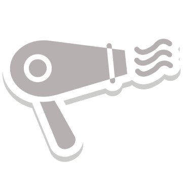 Olmak kolayca düzenleyebilir veya değişikliğin saç kurutma makinesi izole vektör simge.