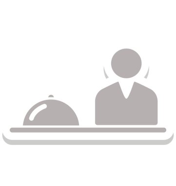 Olmak kolayca düzenleyebilir veya değiştirilen garson izole vektör simgesi.