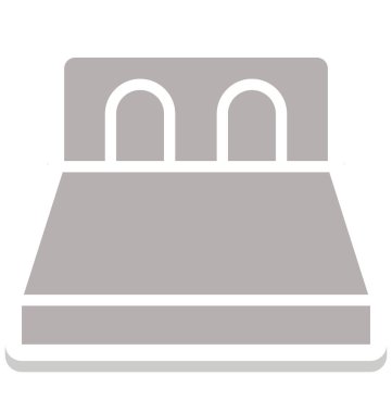 Olmak kolayca düzenleyebilir veya değiştirilen yatak izole vektör simgesi.