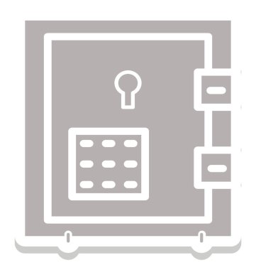 Olmak kolayca düzenleyebilir veya değiştirilen banka tonoz izole vektör simgesi.