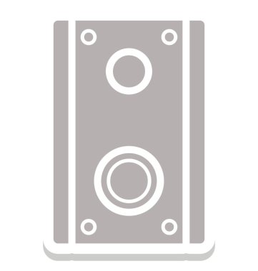 Olmak kolayca düzenleyebilir veya değiştirilen hoparlör izole vektör simgesi.