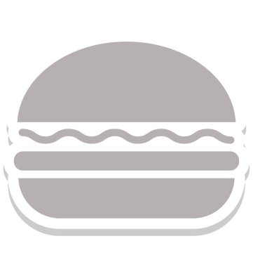 Olmak kolayca düzenleyebilir veya değiştirilen Burger izole vektör simgesi.