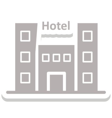 Olmak kolayca düzenleyebilir veya değiştirilen otel Isolated vektör simgesi.